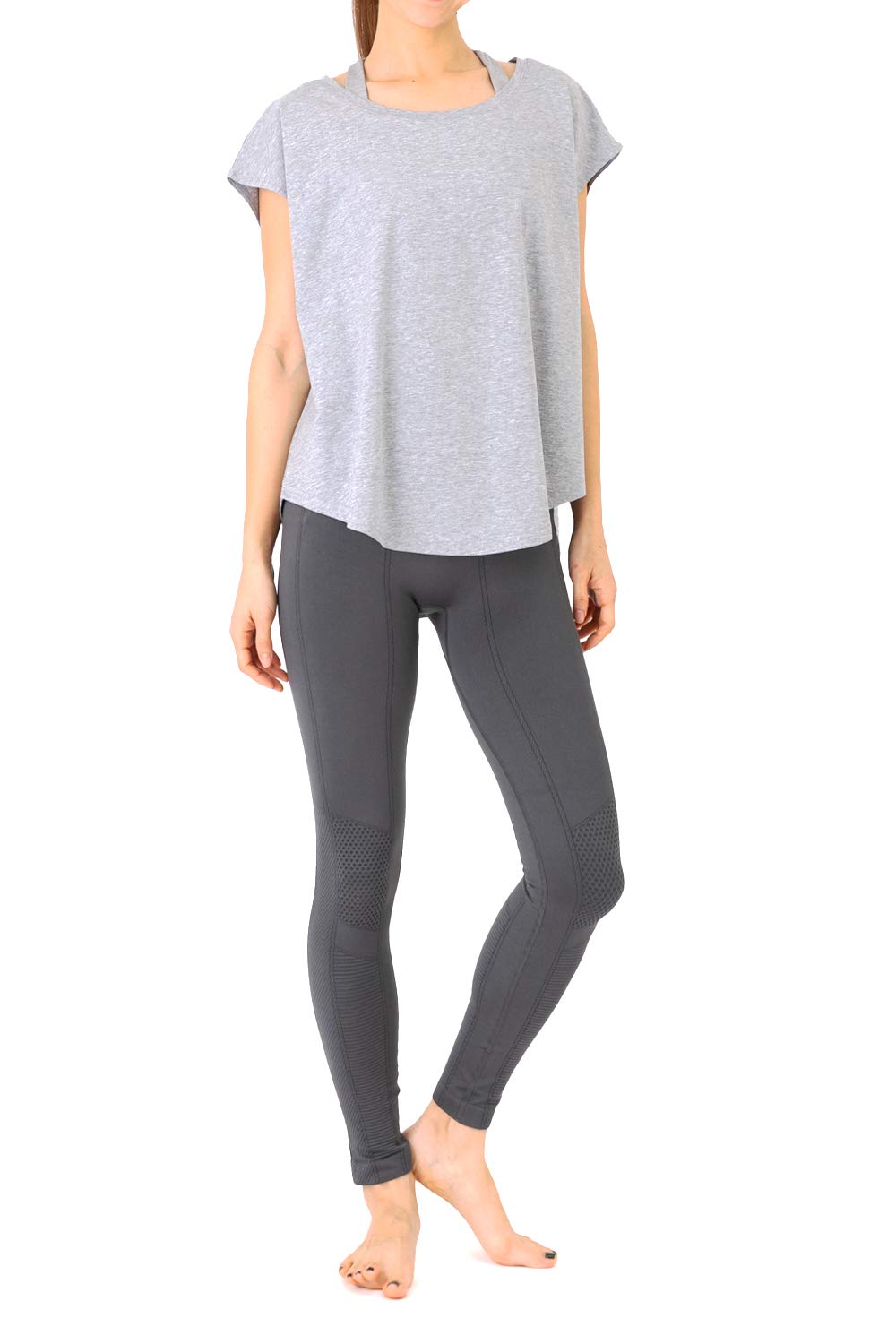 

Necker Одежда для йоги Топ и Йога Йога Бег Серый x Женский Комплект, Низ, Леггинсы, Брюки, Брюки, Спорт, Влагоотводящий, Быстросохнущий (Размер M, Серый)