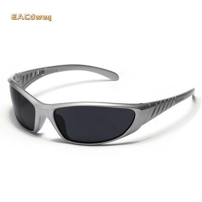 New Unisex  Silver Sunglasses Outdoor Cycling Driving Oval Sun Glasses Retro Men'S Women'S Outdoor Causal Eyewear Uv400