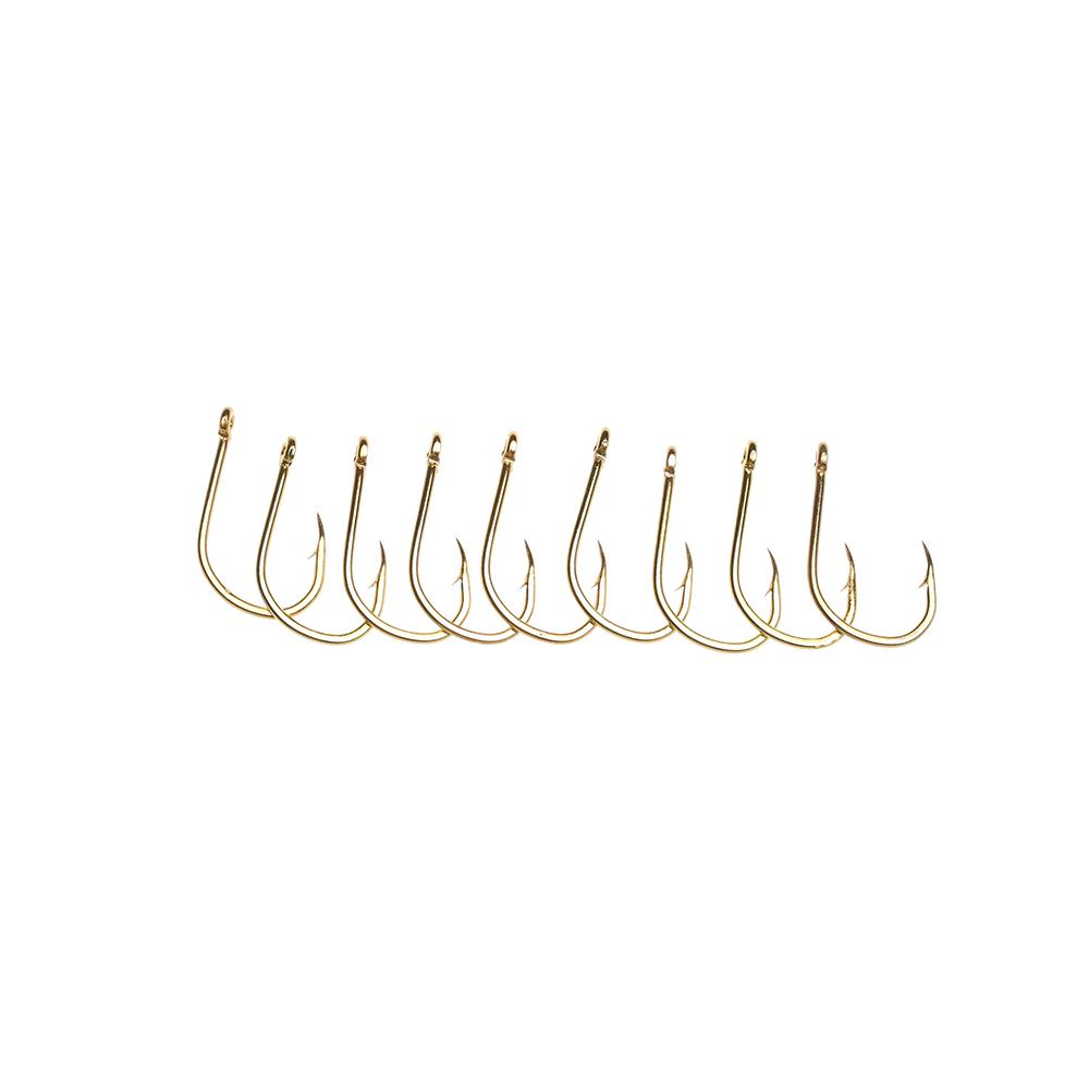 100Pcs 1 Box Sharp 10 Sizes Carbon Steel Fishook Durable Head Fish Bait Fishing Hooks
