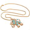 New Rhinestone Elephant Pendant High Quality Stainless Steel Chain Women's Street Style Accessories Fashion Necklace Jewelry