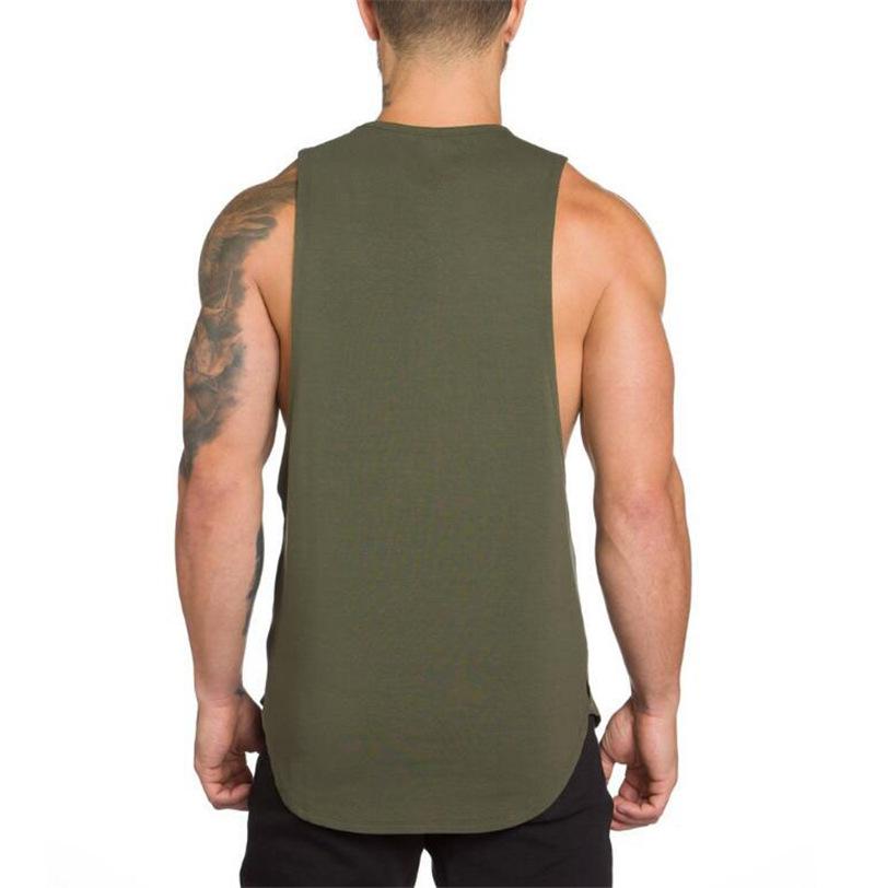 GYM ANIMAL Fitnessstudios Kleidung Bodybuilding Tanktops Herren Hemd Fitnesskleidung Weste Singlet Ärmelloses Hemd Einfache Baumwolle Muskel Unterhemd