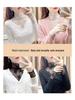 Women's High-End Lace Base Layer Top, Autumn/Winter, Velvet Warmth, Mesh Jacquard Collar, Slightly Sheer, Stylish Design