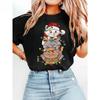 Christmas Aristocats Marie Cat Stackable Lights T Shirt Vintage Women Unisex Cotton Tee Short Sleeve ONeck Casual Oversized