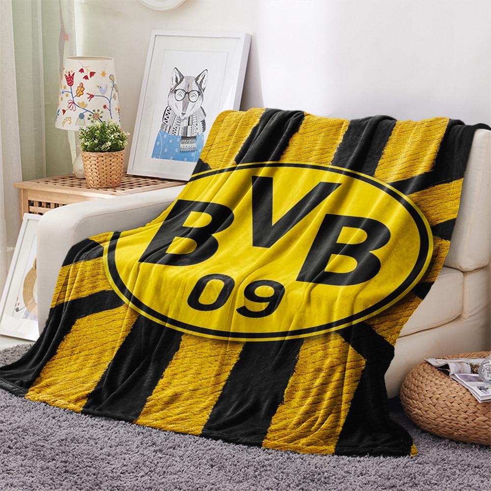 1pc Dortmund Print Flannel Blanket, High quality Comfortable for All Seasons, Home Decor, Warmth and Comfort, Perfect for Christmas Gifts29