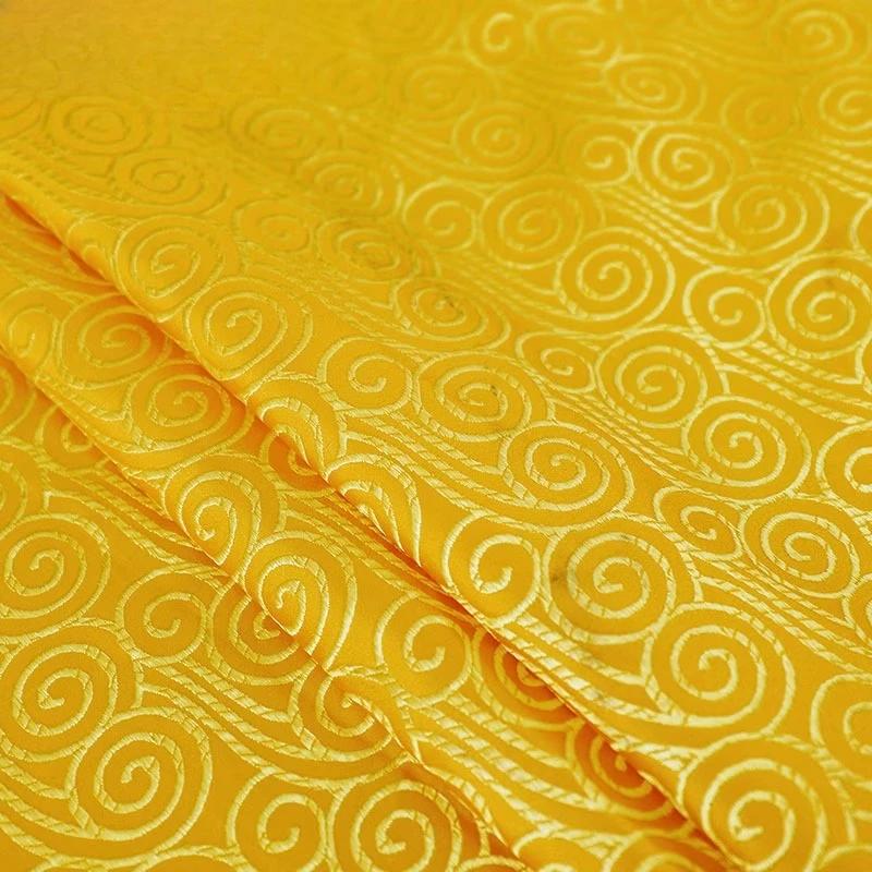 100x150cm Brocade Faux Silk Metallic Gold Fabric Spring Summer Sofa Cushion Qipao Tang Suit Material Breathable