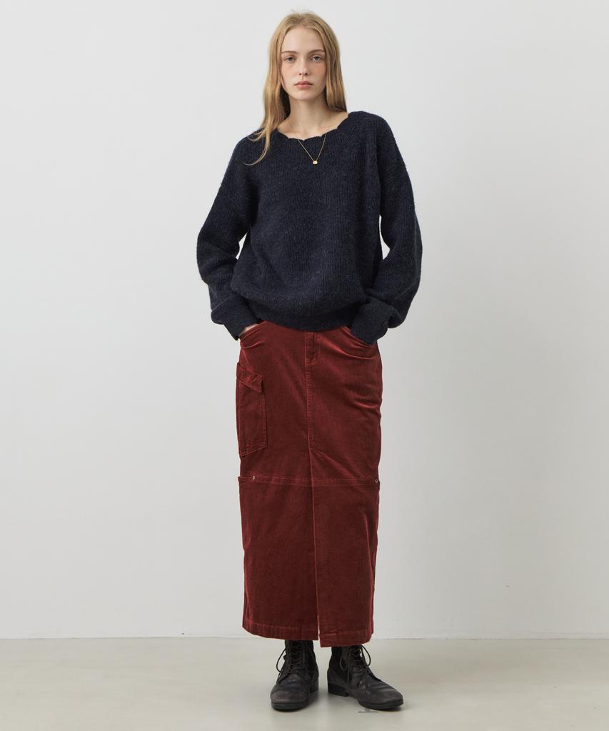 City Breeze Corduroy Utility Skirt_Burgundy