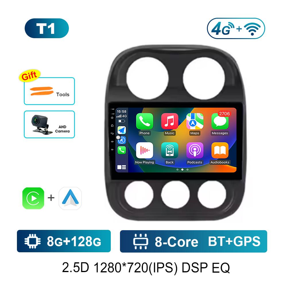 Pentru Jeep Compass Patriot 2011 - 2017 Radio Auto Player Multimedia Sistem de Operare Android GPS Navi 4G Carplay WiFi Instrumente Auto Cool.ing Fan