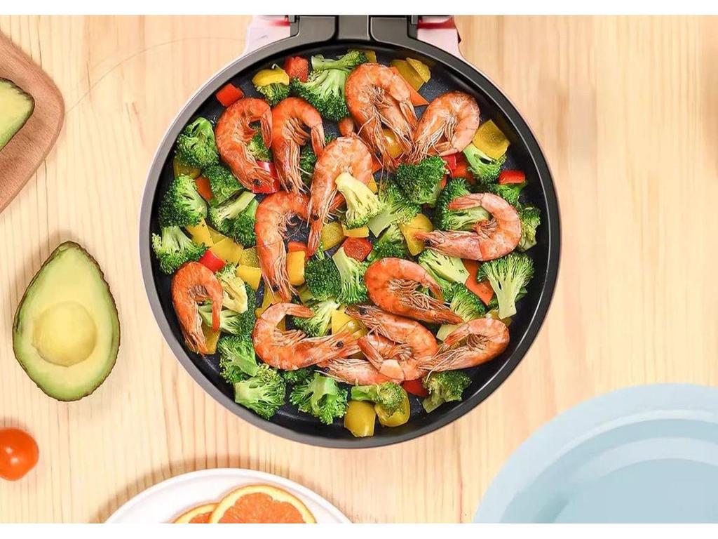 Aux Electric Griddle: Compact Double-Sided Sandwich & Pancake Maker for Home Use