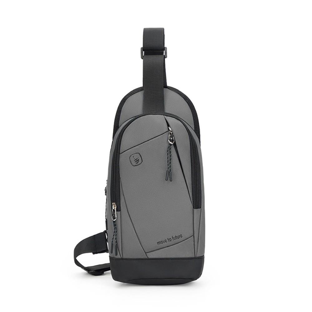 

Large Capacity Men s Chest Bag Casual Single Shoulder Bag Durable Crossbody Shoulder Bag Woman Man сірий