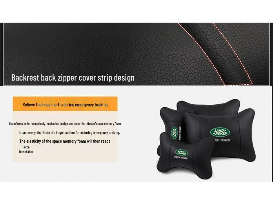 Geeignetes Nacken- und Lendenwirbelstützkissen für Range Rover: Evoque, Discovery, Sport, Velar, Guardian Kopfstützenschutz.