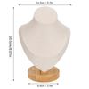 Practical Solid Wood Necklace Display Stand Luxury Small Size Bust Model Stand Portrait Bust Shape Jewelry Holder Retail Show