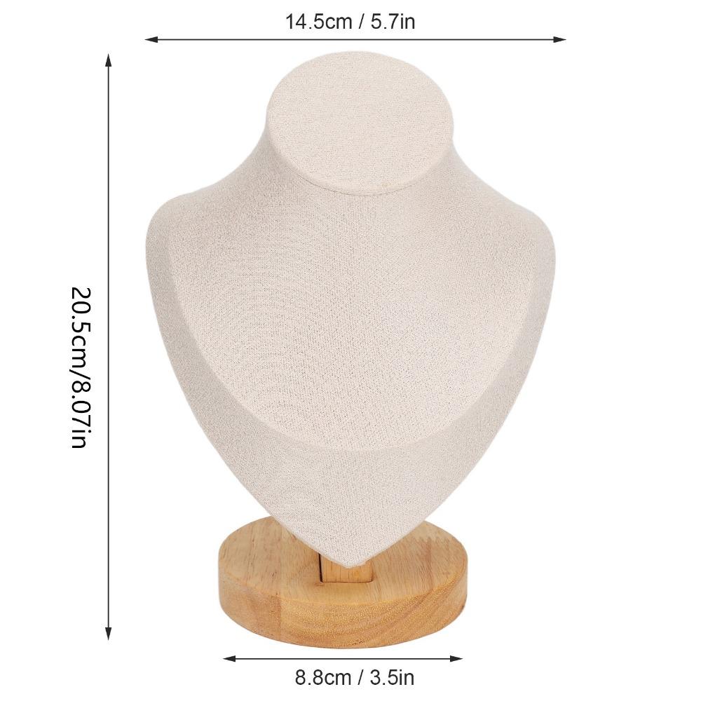 Practical Solid Wood Necklace Display Stand Luxury Small Size Bust Model Stand Portrait Bust Shape Jewelry Holder Retail Show