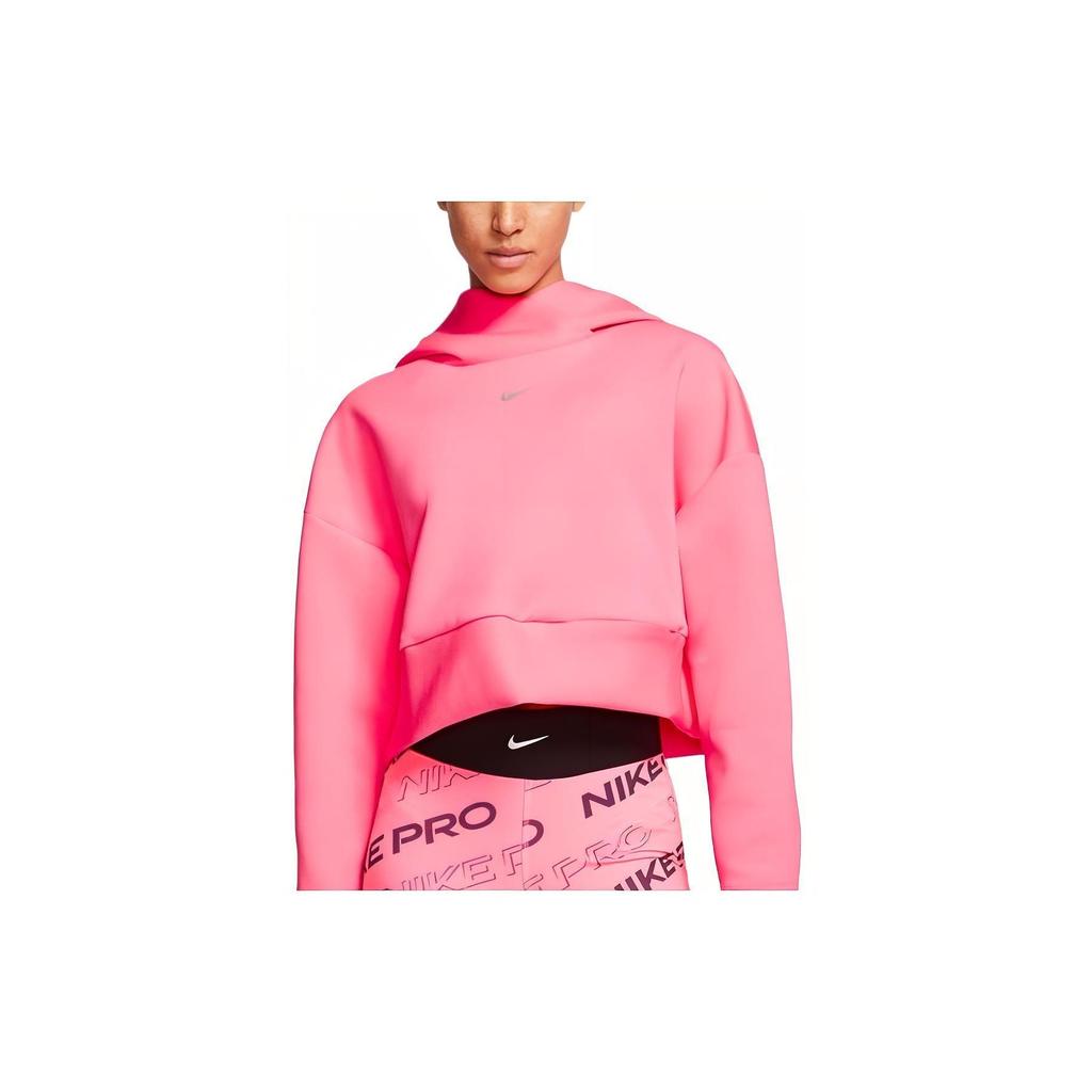 Nike Solid Print Logo Graphic Hooded Pullover Long Sleeve Sweatshirt Women Tops Pink CJ3592-679