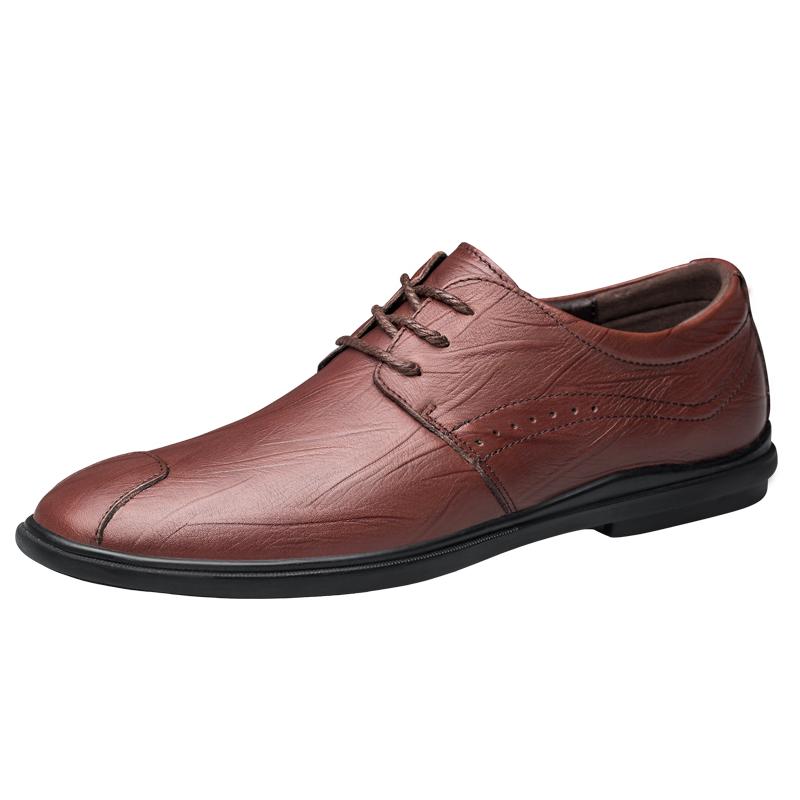 British Style Men's Genuine Leather Shoes Groom's Wedding Shoes High-end Banquet Men's Interview Business Shoes Free Delivery