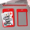 Double-Sided Transparent ID Card Holder with Lanyard - Push-in Style for Employee or Student Access Cards
