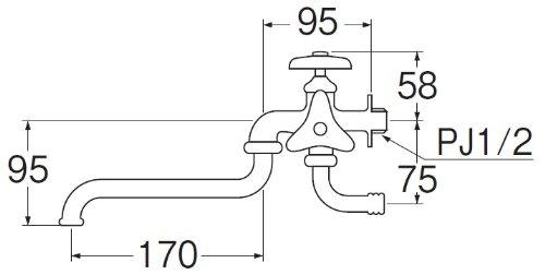 SANEI Two-Spout Flexible Faucet for Cold Climates E10AK-13