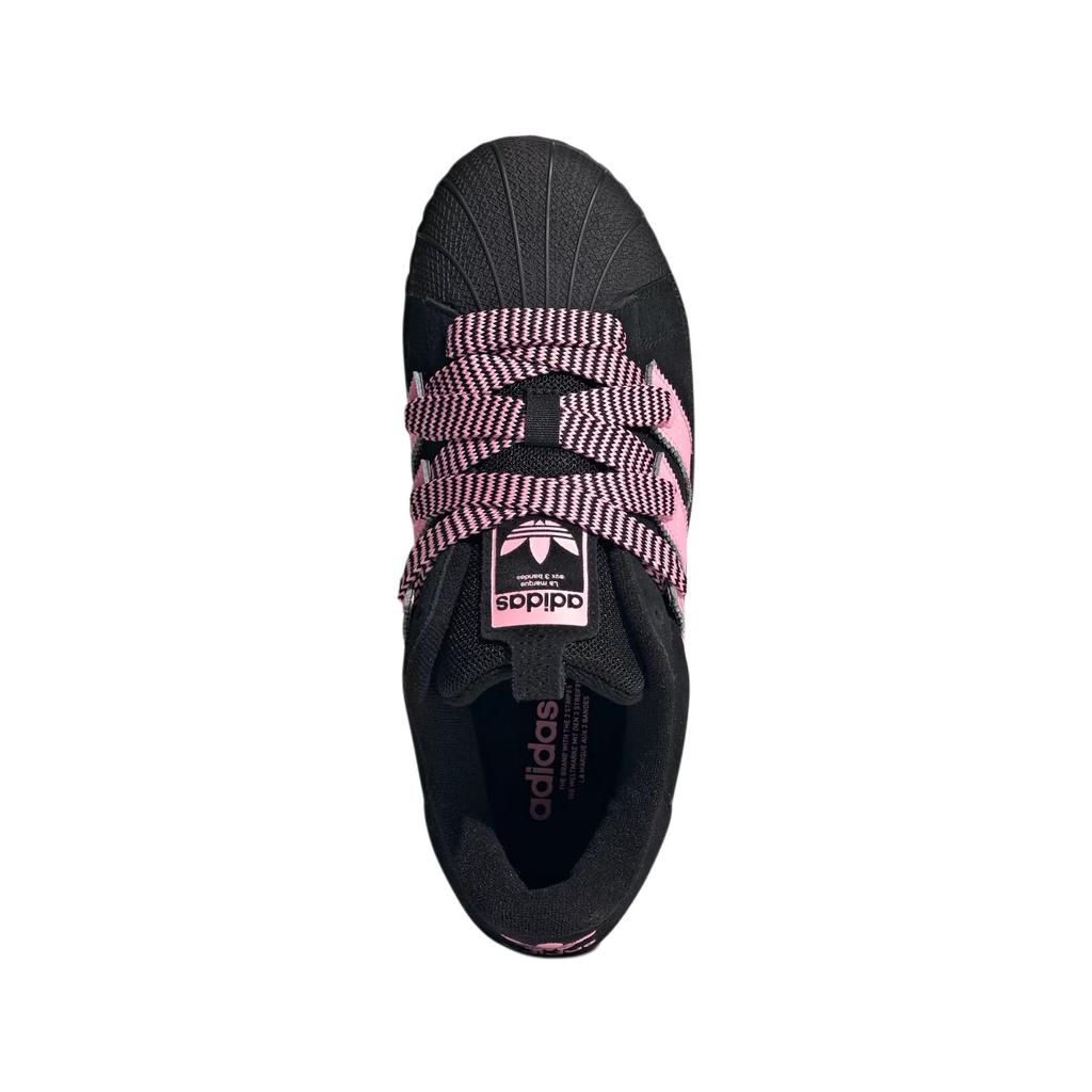 Adidas Oryginalne Superstar Xlg Zamszowe Wygodne Wszechstronne Niskoprofilowe Sneakersy Damskie Czarne IG7044