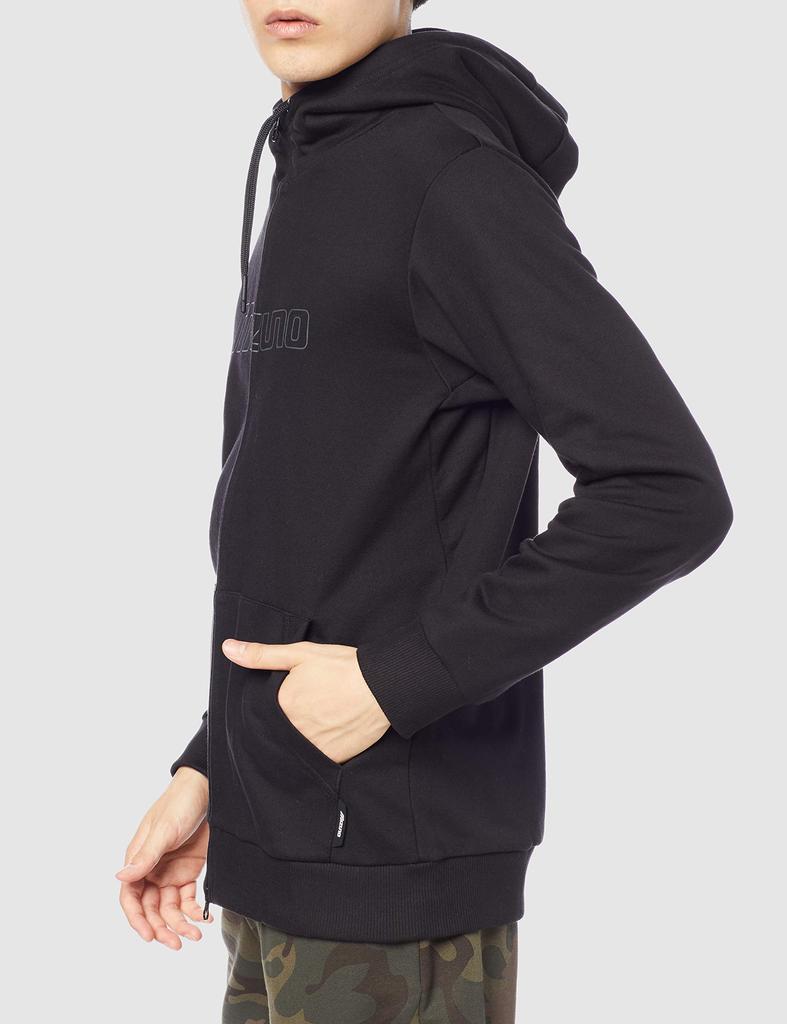 Mizuno Sports Style Apparel Sweatshirt Size S Equivalent to Japanese Size S (Full Zip), D2MC0510, Black, (Japan),