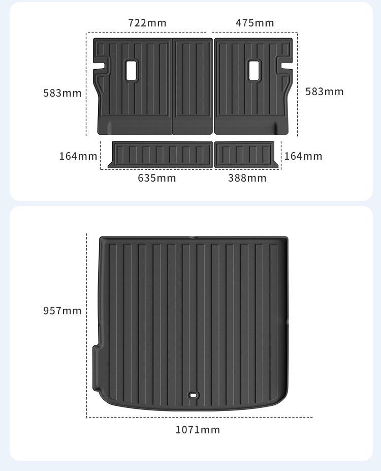 Custom TPE Floor Mats and All-Weather Trunk Mats for 26 Chery Tiggo 9X Cars