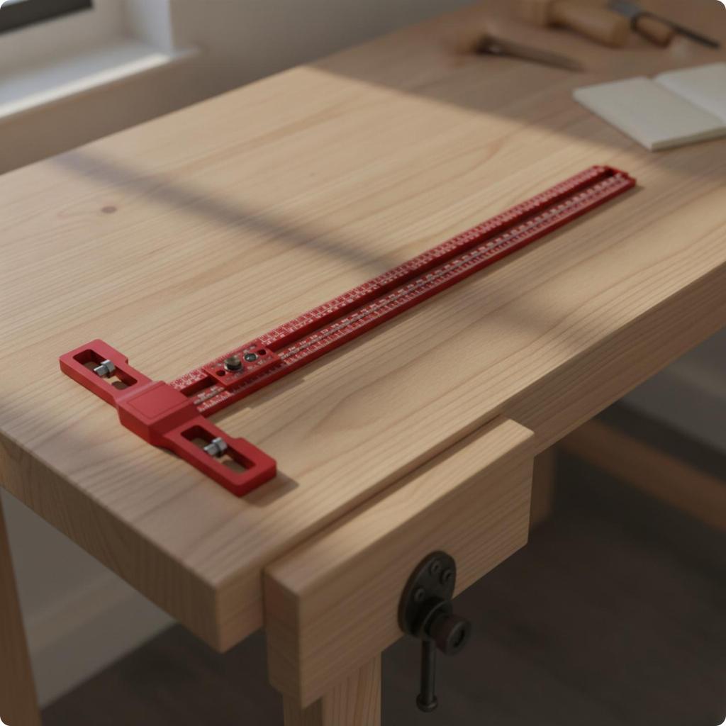 Multi-Functional Sliding Square Ruler Layout Tool with Block, Accurate,