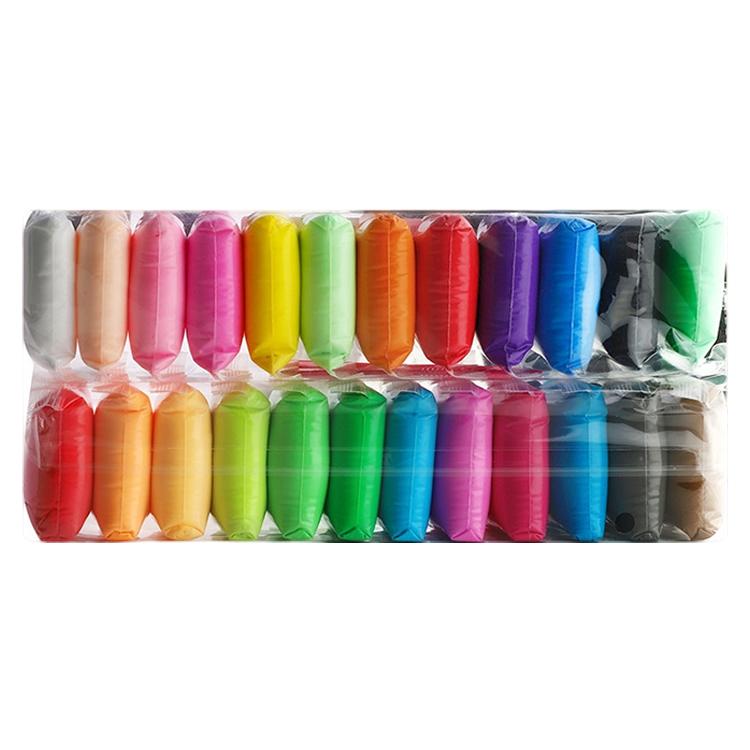 24 Colors DIY Clay Set for Kids Ultra-Light Non-Sticky Modeling Clay A