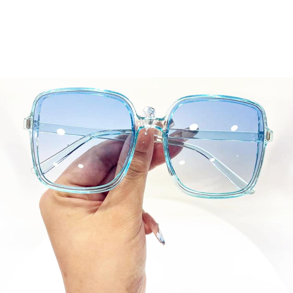 Vintage Rice Nail Square Sunglasses Round Face Ladies Anti-ultraviolet Sunglasses Big Frame Sun Glasses Gafas De Sol Para