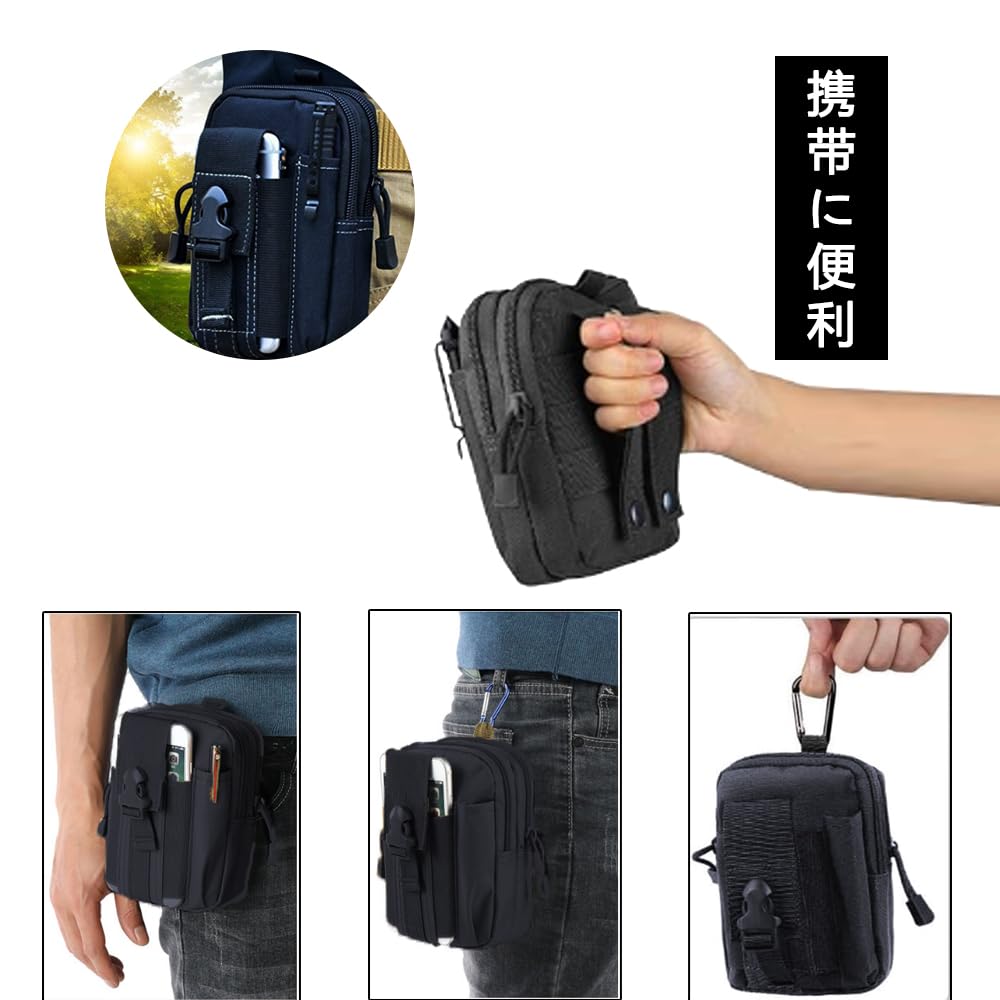 Multifunctional Pouch Belt Pouch Waist Large Capacity and Easy To Can Store Bank Keys and Other Small Suitable for Outdoor Carry, Money, Cards,