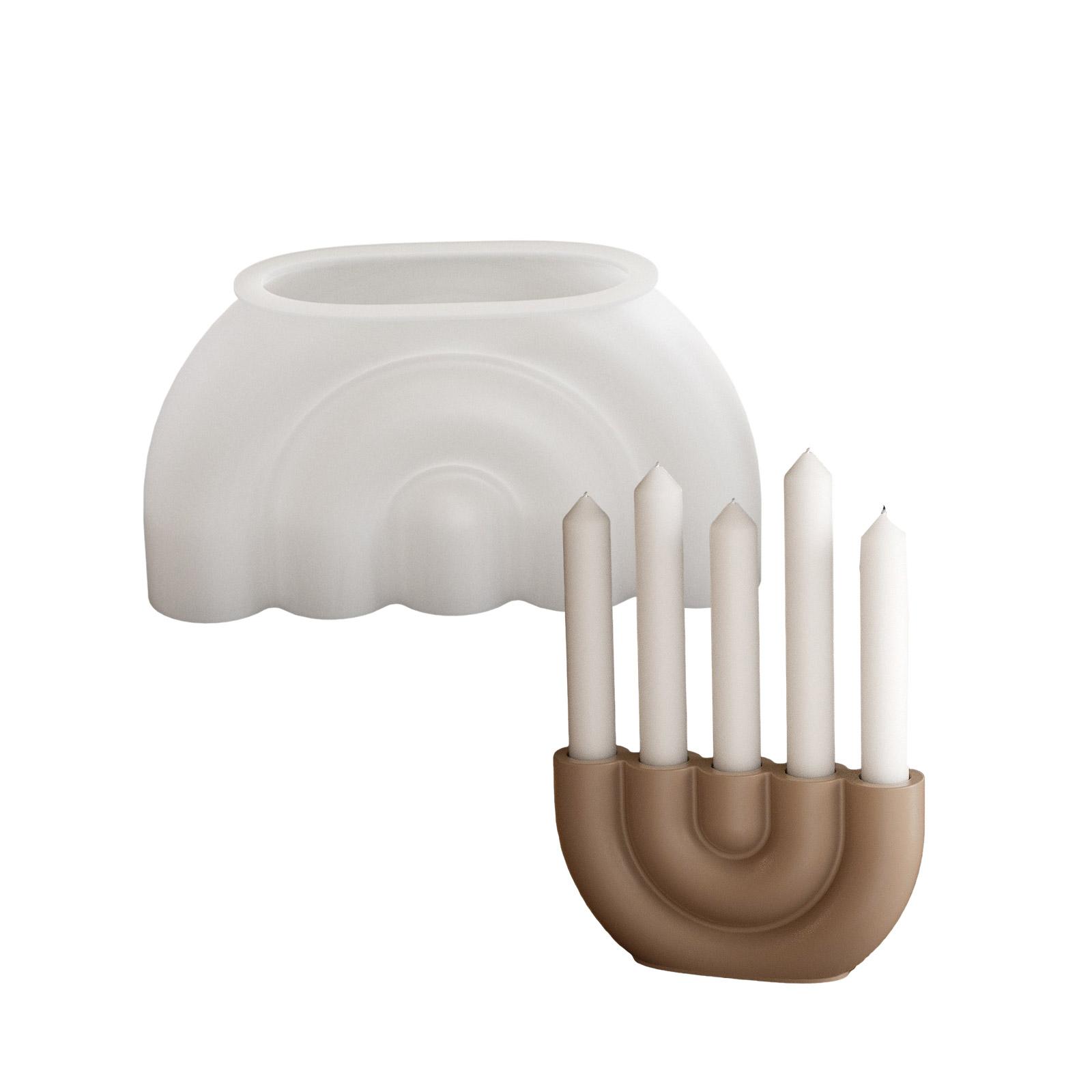 

Многоцелевой прочный силиконовый U-образный подсвечник, набор форм, портативный для резиновых гипсовых поделок, разные размеры 5