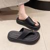 Toe Slippers Women's Summer Wear 2025 New Fashion Non-slip Heightened Thick-bottomed Beach Clip Toe Cool Slippers