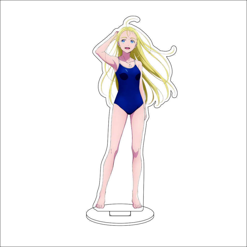 16CM Anime Summer Time Rendering Cosplay Acrylic Stand Ornaments Southern Hizuru Kofune Ushio Figure Stand Halloween Gifts