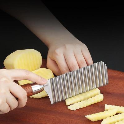 Stainless Steel Wavy Potato Knife - Multi-functional Thickened French Fry Cutter