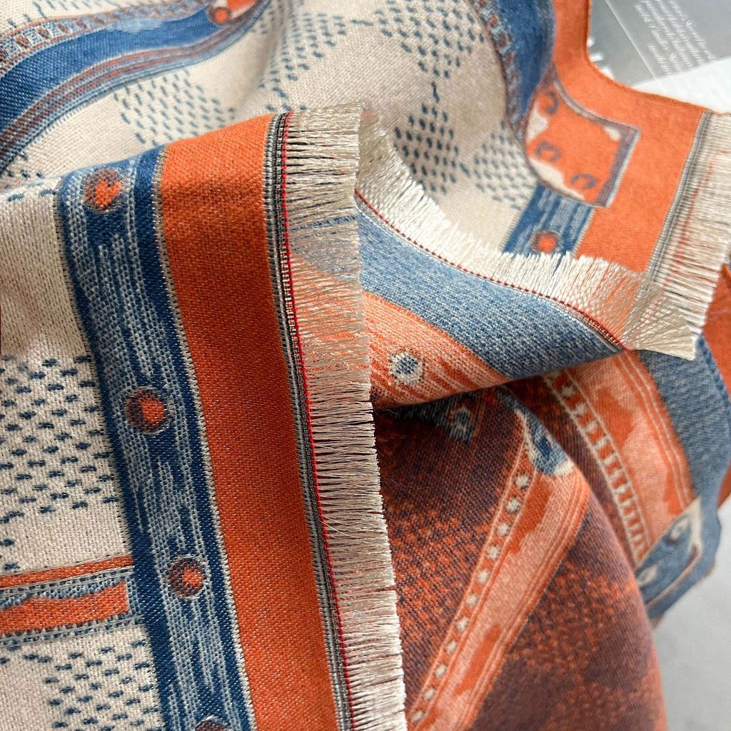 Kashmirimitation Rutig Halsduk Damernas Franskad Sjal Kall Och Varm Halsduk