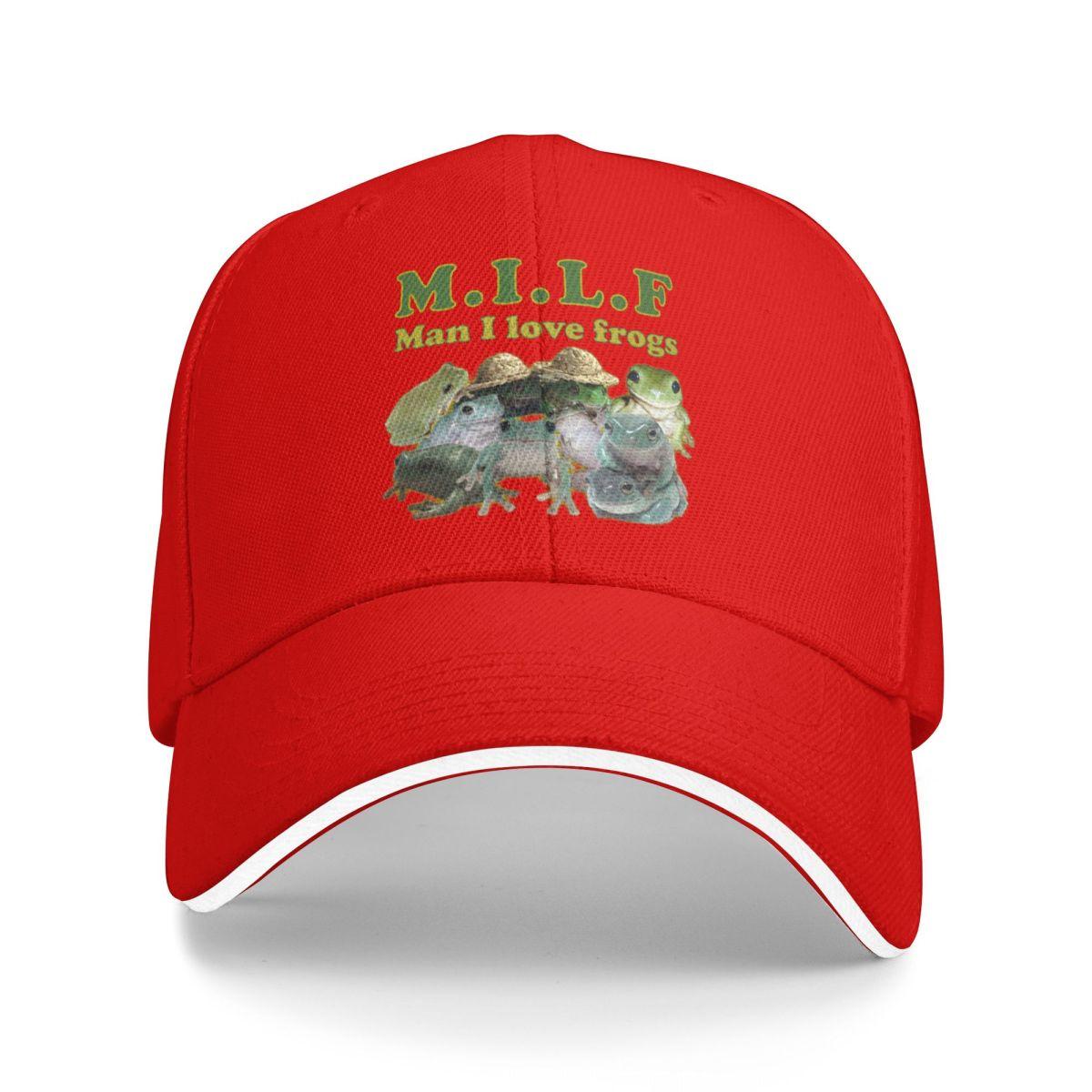 Baseball Caps MILF Unisex I Love Frogs Trending Casquette Unisex Casual Summer Hats One Size