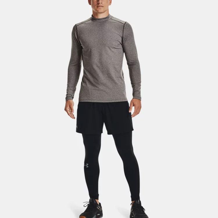 Under Armour ColdGear Long Sleeve Training T-Shirt Men Tops Grey 1345703-019