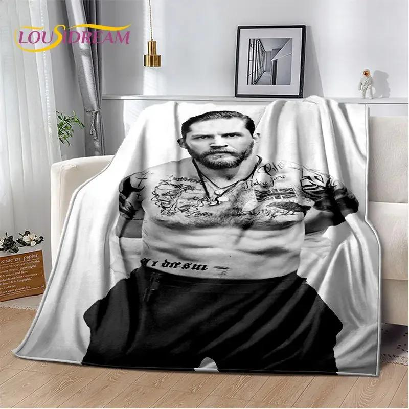 3D Printing Tom Hardy Actor Star Soft Plush Blanket,Flannel Blanket Throw Blanket for Living Room Bedroom Bed Sofa Picnic Cover