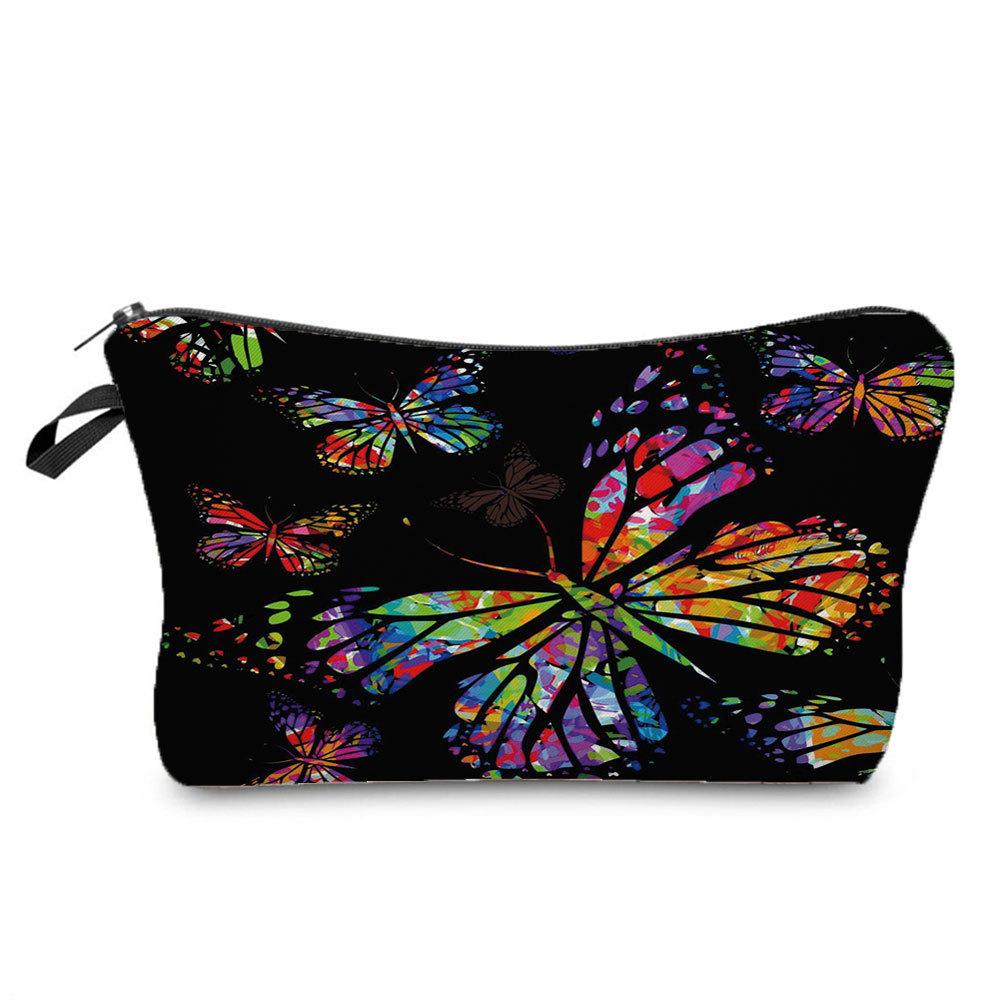 

Женская косметичка с принтом бабочек для организации туалетных принадлежностей, дорожный органайзер для хранения 6417