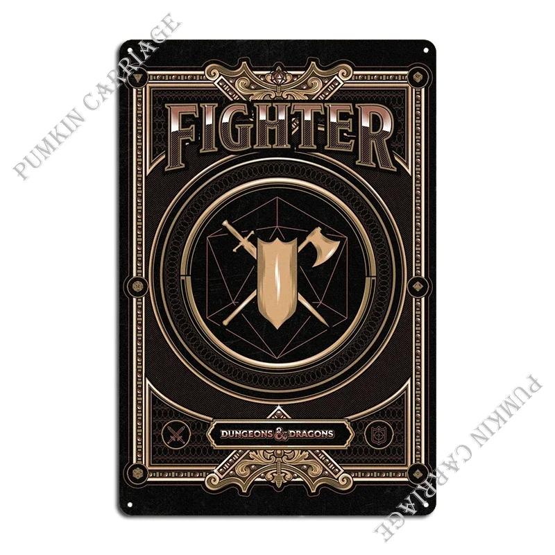 Fighter Metal Sign Wall Mural Wall Plaque Custom Kitchen Club Tin Sign Poster 20x30cm(7.8x11.8inch)