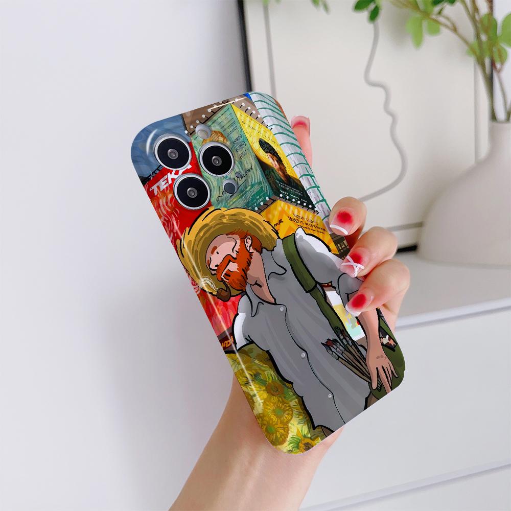 All-inclusive Film Handyhülle Cartoon Mode Design Hartschale Vollständige Abdeckung Kameraschutzhülle für iPhone Huawei Honor Vivo Google