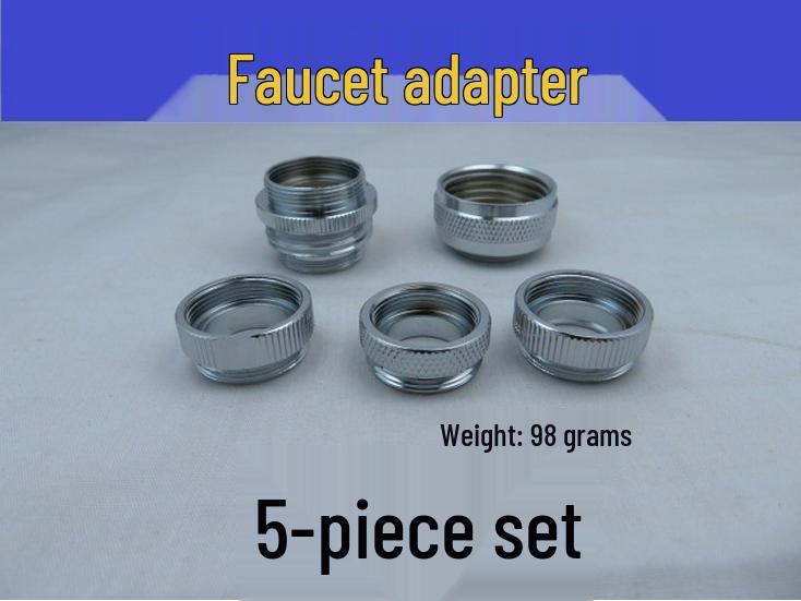 5-Piece Brass Female Faucet Aerator Adapter Set for Garden Hose Connection