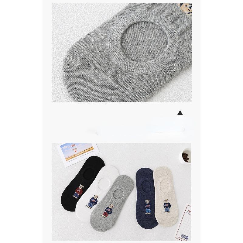 10 Pairs Socks Unisex Boat Socks Summer Thin Cotton Socks Shallow Socks Sweat Absorbent Breathable Invisible Socks Silicone Non Drop Heel