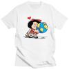 Custom Quino Comic Cartoon Mafalda T Shirt for Men Tshirt Leisure Tees Tshirt Slim Fit