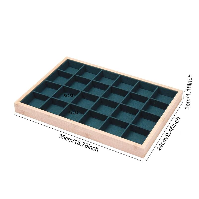 24 Grids Jewelry Tray Multipurpose Display Storage Trays Jewellery Organzier For Earring Ring Bracelet Necklace Hair Accessories