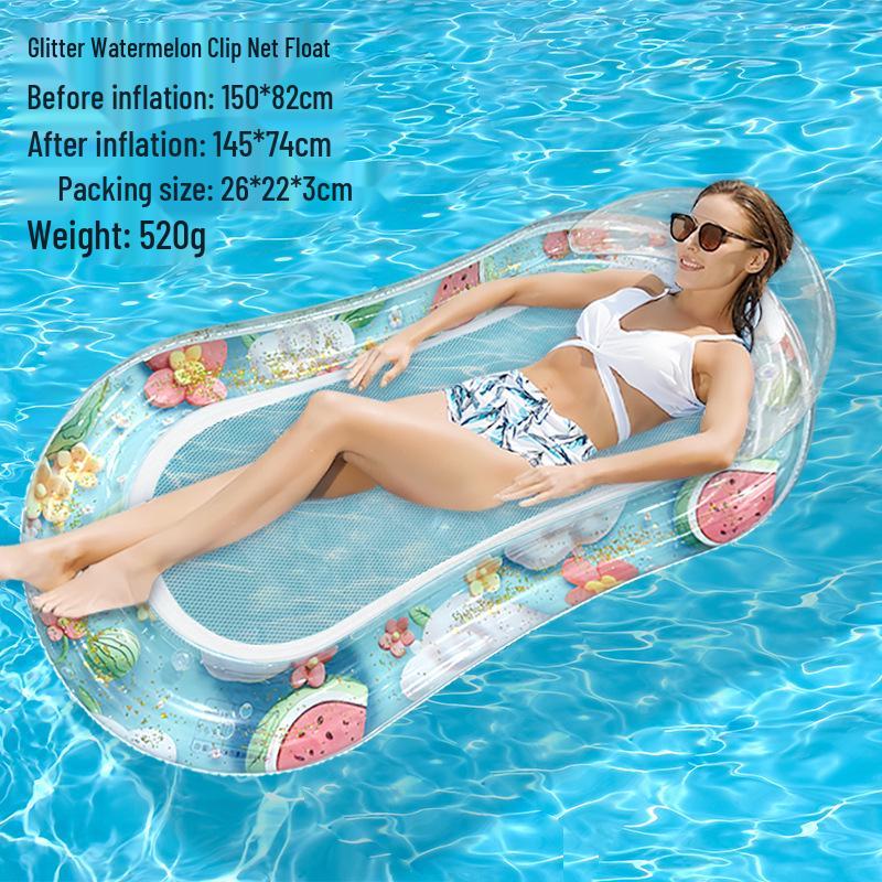 Inflatable Summer PVC Floating Bed with Sunshade and Backrest