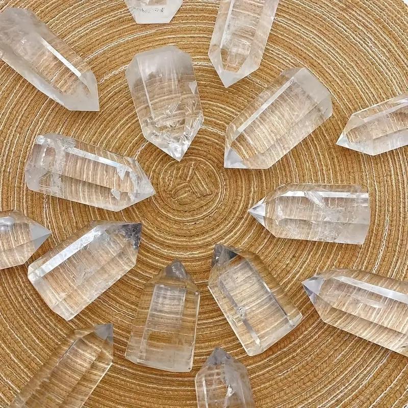 1pc Stunning Natural Clear Quartz Stone Point Crystal Tower for Home And Office Decoration And Holiday Gift