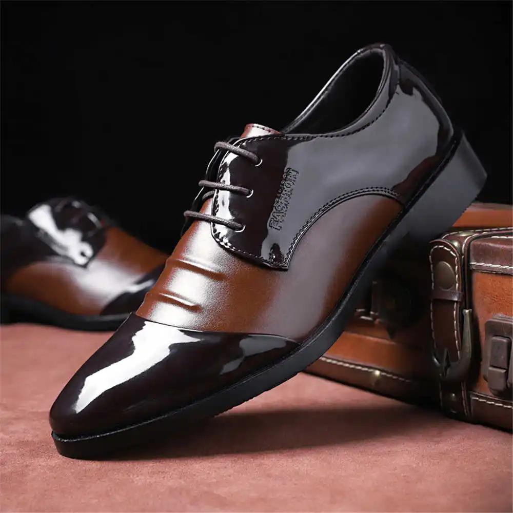 Patent Leather Spring Casual Dress Men's Shoes Heels Functional Sneakers Men Dressed Shoes Sports Pas Cher Best Sellers