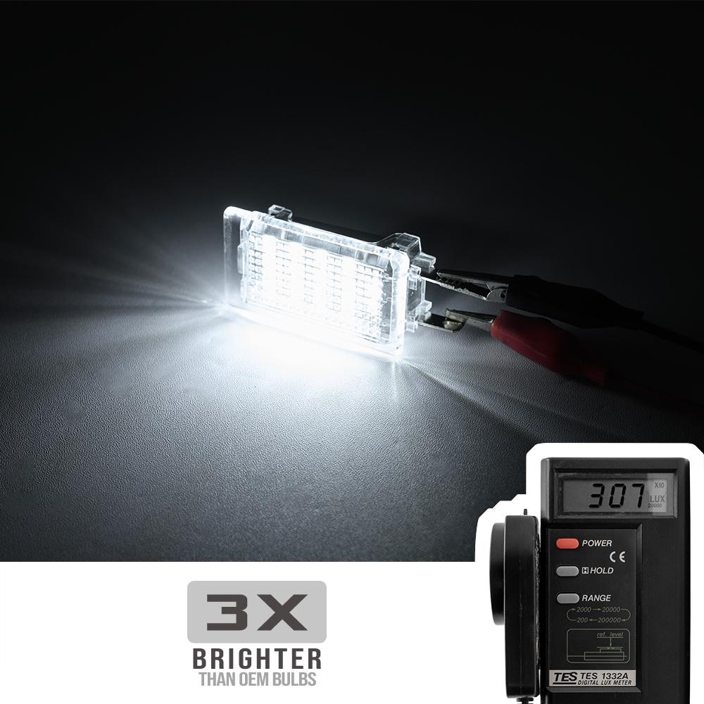 For Benz W126 C126 1979-1991 OEM Upgraded White LED Door Courtesy/Glove Box Light Replacement Car Interior Puddle Welcome Lamps Bulbs 7