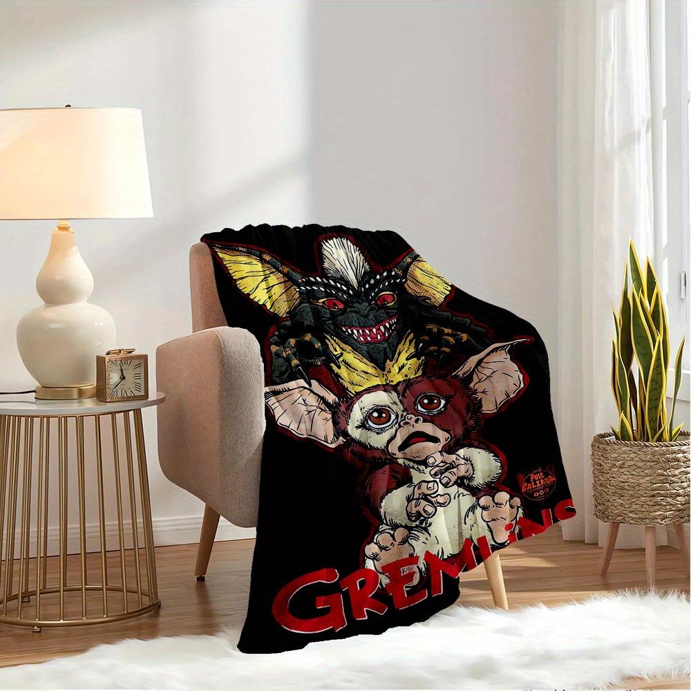 1pc Gremlins,Mogwai,PokemonTheme Digital Printed Flannel Blanket, Super Soft Plush Fleece Bed Cover, Multi-Function Four Seasons Hypoallerge