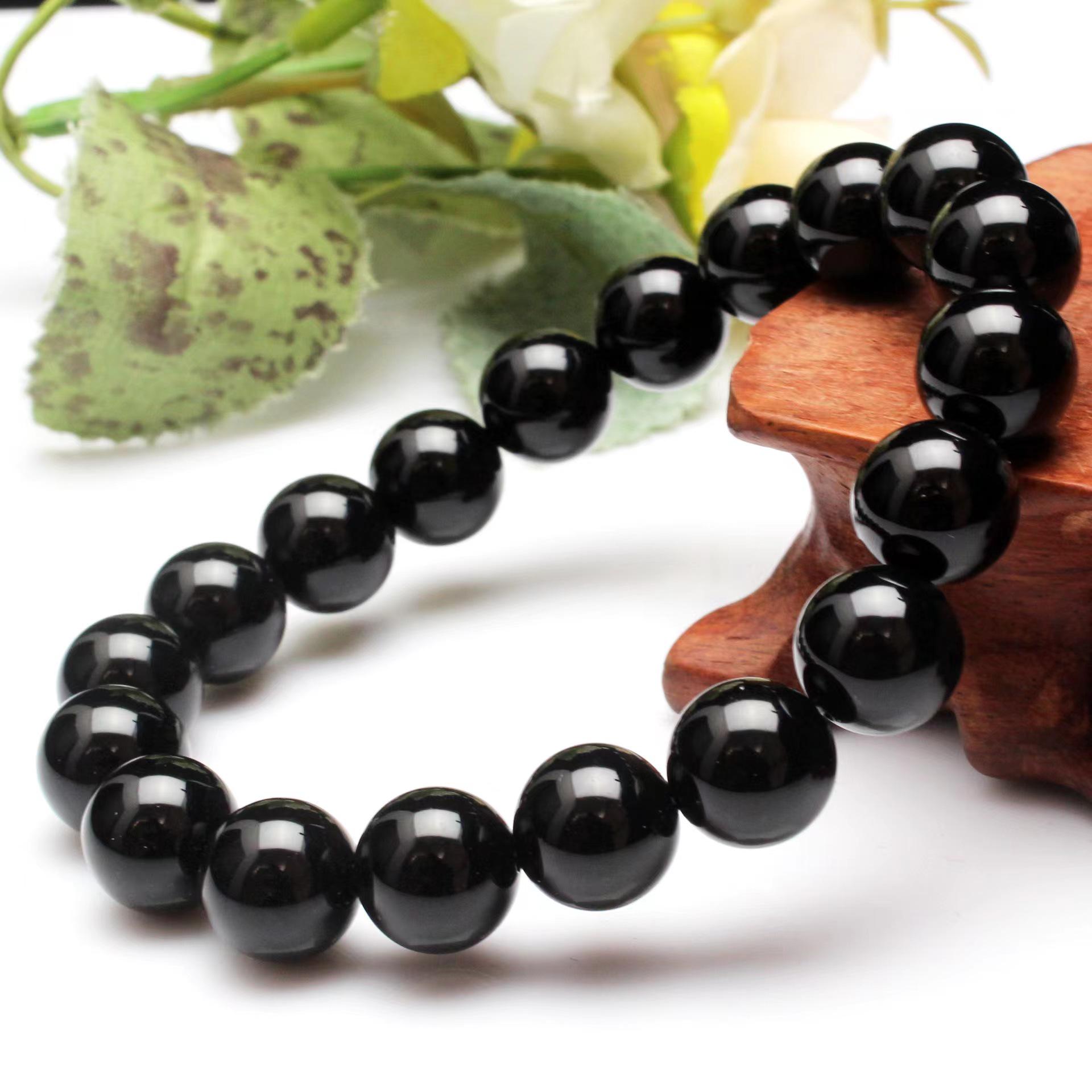 

Унисекс браслет из черного агата - Идеально подходит для дней рождения и праздников 8mm beads