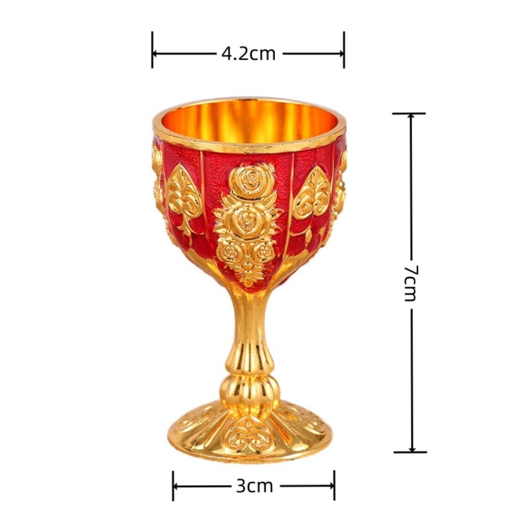Creative Retro Wine Glasses European Style Metal Champagne Glasses Spirit Vodka Drinkware Dinnerware Goblet Bar Home Decor