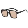 adult style sunglasses square Double new beam personalized Korean version trendy sunglasses high-end UV resistant